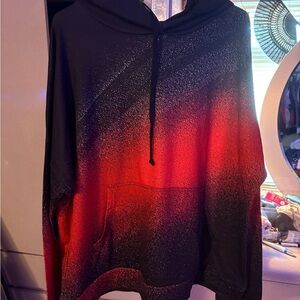 Black and Red Gradient Hoodie